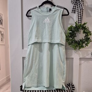 Adidas Light Green Sleeveless Dress
